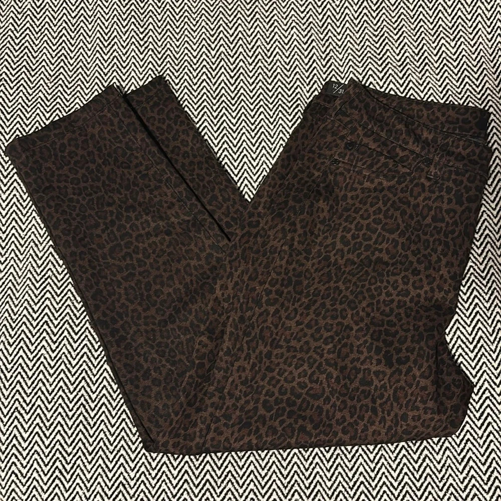 Liverpool Cheetah Print Ponte Pants - Black/Brown - Size 12/31 Petite - NWT - Picture 12 of 12